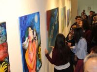 2. Uluslararası Gazimağusa Sanat Feztivali’ne katılan sanatçıların eserleri sergilenmeye başlandı