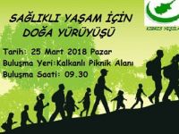 Kıbrıs Yeşilay, sağlıklı yaşam için doğa yürüyüşü düzenliyor
