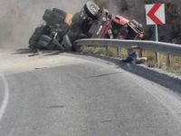 Dağ yolunda yine kaza! 3 yaralı!