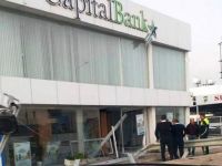 Hızını alamadı, bankaya girdi