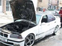 Araç yangını korkuttu