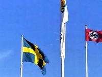 Hitlerin doğum gününde İsveç'te Nazi bayrağı dalgalandı