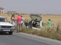 Serdarlı'da korkutan kaza