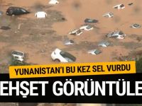 Yunanistan'da yangından sonra şimde de sel felekati! (Video haber)