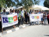 CAS personeli eylemlerini başbakanlık önüne taşıdı