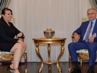 Akıncı, BRTK Müdürü Aysu Basri Akter’i kabul etti