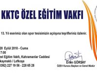 Özel Eğitim Vakfı’nın spor tesisleri yarın açılıyor