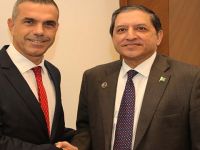 Uluçay Pakistan Senato Heyeti Başkan Mandviwalla ile görüştü