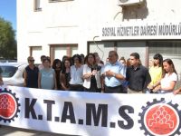 KTAMS Sosyal Hizmetler Dairesi önünde basın açıklaması yaptı