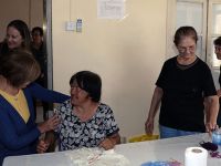 Meral Akıncı köy kadın kursunda kadınlarla bir araya geldi