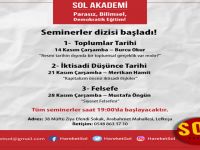 Sol Akademi seminerler dizisi başlıyor