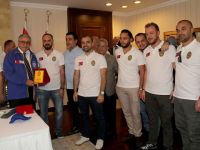 Akıncı Klasik Otomobil Rallisine katılan heyetleri kabul etti