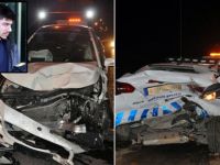 Başka araca çarpmamak için şerit değiştirmiş