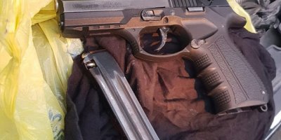 Ercan’da tabanca ve mermi bulundu