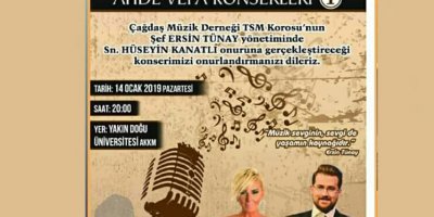Çağdaş Müzik Derneği TSM Korosu, Hüseyin Kanatlı onuruna konser verecek