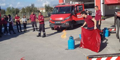 Öğrenciler yangın nedenleri ve tedbirler konusunda bilgilendirildiler