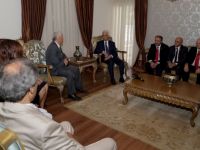 Eroğlu tekvando müsabakalari için KKTC’de bulunan federasyon başkan ve üyelerini kabul etti