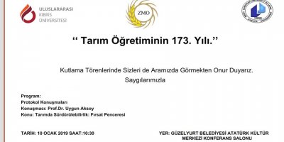 Güzelyurt’ta yarın “Tarımda sürdürülebilirlik, fırsat penceresi” konuşulacak