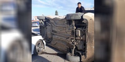 Çatalköy'de korkutan kaza!