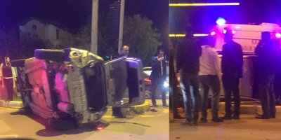 İki araç yüzyüze çarpıştı: 1 kişi yaralı