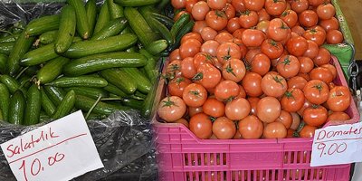 Domates 9, salatalık 10 TL