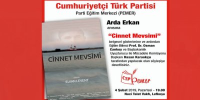 “Cinnet mevsimi” Naci Talat Vakfı’nda gösterilecek
