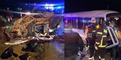 Ölüm yolunda kaza..