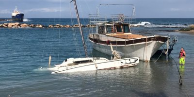 Fırtınadan balıkçı tekneleri de nasibini aldı