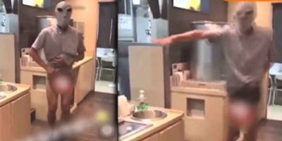 Tepsileri 'cinsel organına' sürdü!