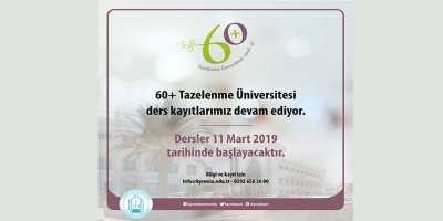 60+ Tazelenme Üniversitesi ikinci dönem kayıtları başladı
