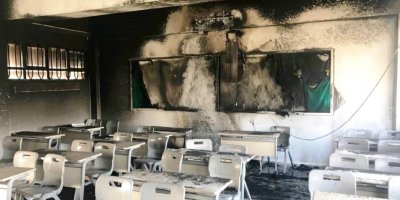 Gazimağusa Meslek Lisesi’nde yangın