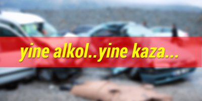Alkollü sürücü kaza yaptı