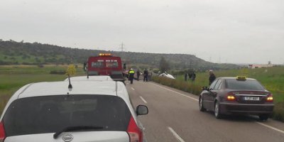 Virajı alamadı takla attı