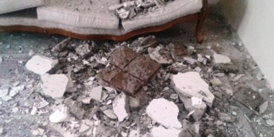 Girne'de 10'dan fazla evin çatısı çöktü