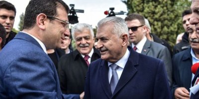 Binali Yıldırım ile Ekrem İmamoğlu karşılaştı