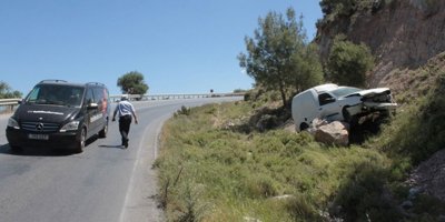Girne dağyolunda  trafik kazası