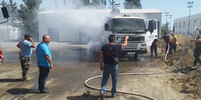 LTB aracı alev aldı