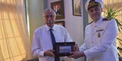 TCG karpaz gemisinin komutanı Deniz Yüzbaşı Serhan Bilgin’i Ağırladı