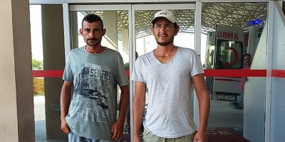 Yoldan geçen bir şahıs ve belediye işçisine saldırdı