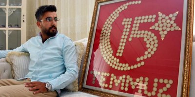 251 şehit anısına 251 adet 1 TL ile tablo yaptı