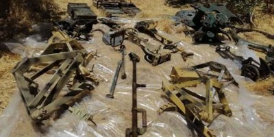 Kayaların arasına gizlenmiş mühimmat bulundu