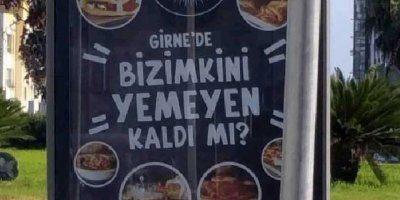 Girne’de ki reklam dikkat çekti