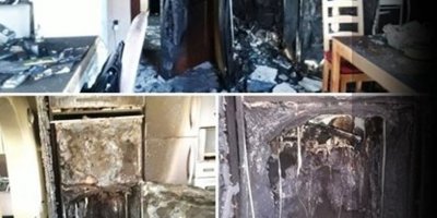 Buzdolabının kısa devre yapması  yangın çıkardı