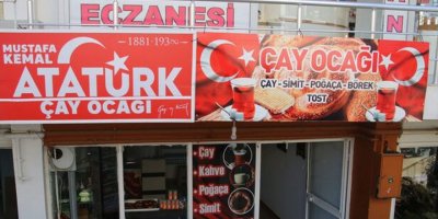 Çay ocağının ismini 'Mustafa Kemal Atatürk' koydu