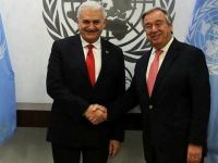 Türkiye Başbakanı Yıldırım, Guterres ile görüştü... Kıbrıs konusu da ele alındı