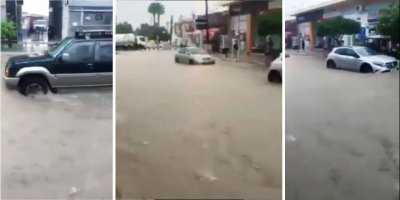 İskele sağanağa teslim