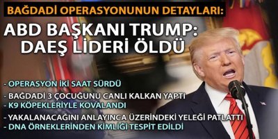 Trump: DAEŞ'in lideri ve kurucusu El Bağdadi öldü