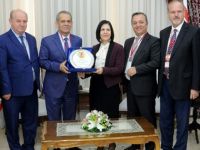 Siber, Türkiye Gazeteciler Federasyonu heyetini kabul etti