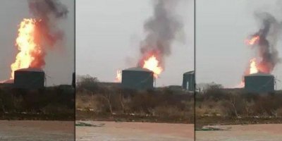 Dev fabrikada korkutan yangın