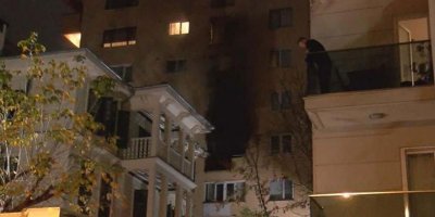Kadıköy’de 8 katlı binada yangın paniği